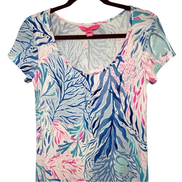 Lilly Pulitzer Wynne Short Sleeve Stretch Jersey Knit Maxi Dress Women’s Small - Picture 7 of 12